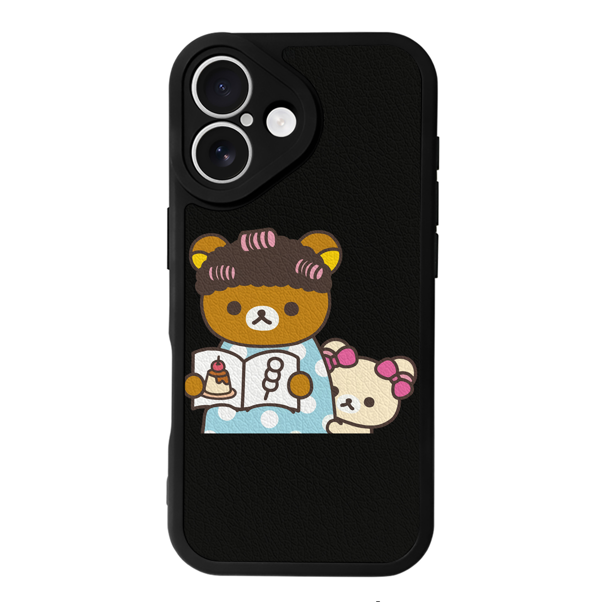 （画像用） リラックマ リラックマ キイロイトリ Rilakkuma Korilakkuma Kiiroitori 【iPhone 16シリーズ対応】シリコンスマホケース（レザー調） 材質：シリコン